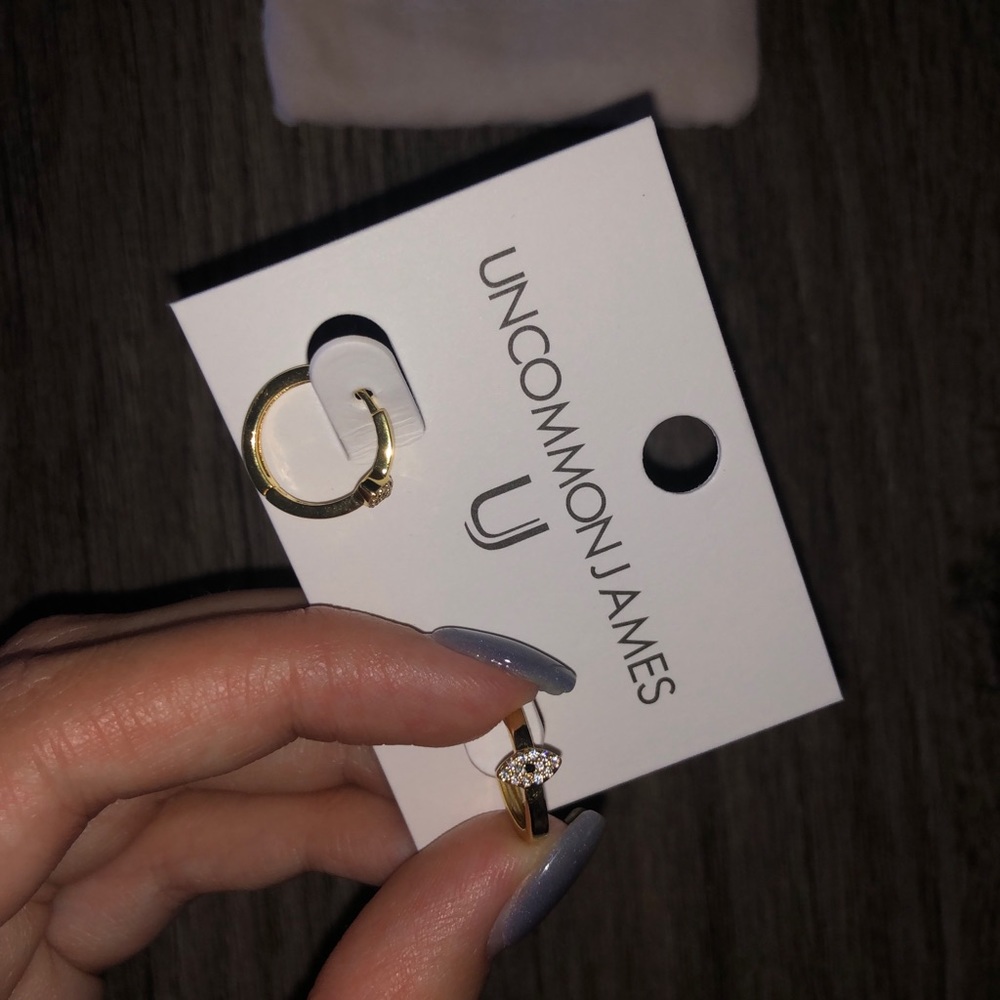 Uncommon James Evil Eye Huggie Hoop Earrings